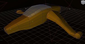 3D Modell eines Raumschiffes